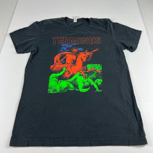 Terminus Metal Rock Band Shirt Adult Medium Black Graphic Print Short Sleeve Tee - Picture 1 of 13
